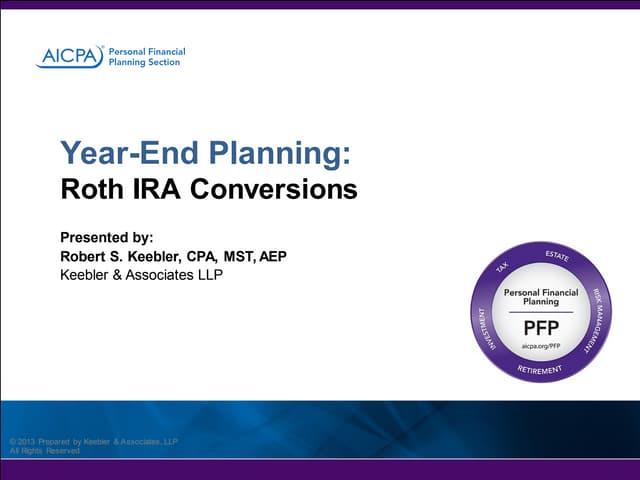 Roth IRA Conversions