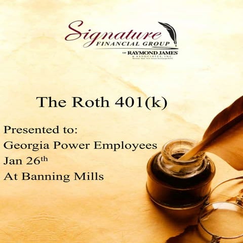 Roth 401(K) Powerpoint | PPTX