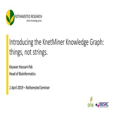 Introducing the KnetMiner Knowledge Graph: things, not strings