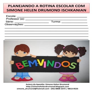 Rotina escolar por simone helen dru...