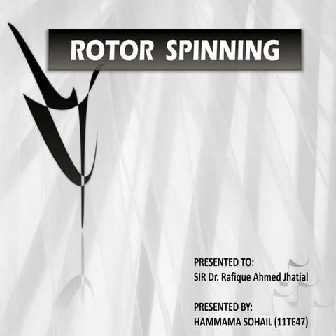 Rotor spinning working principle