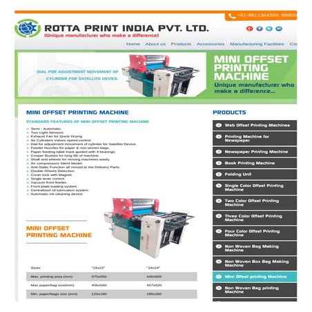 Mini Offset printing machine supplier | PDF