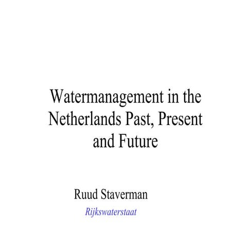 Dutch Government Water Management