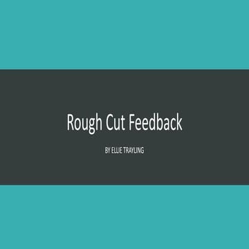 Rough cut feedback