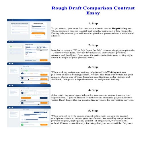 Rough Draft Comparison Contrast Essay. Online assignment writing service.