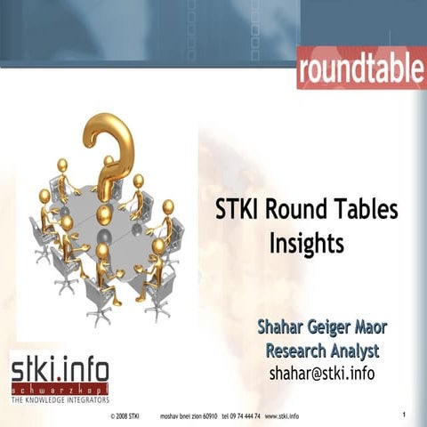 Round Tables: Summary