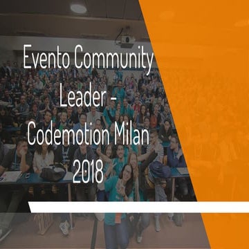 Italian Communites Build your own Round 1 -  codemotion milan 2018