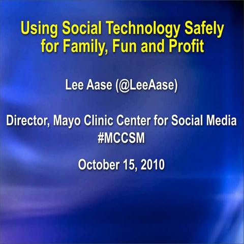 Safe Social Media for Family, Fun and Profit