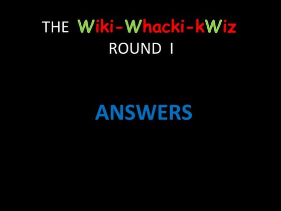 End of Daze 2010 - Round 5 Questions | PPT