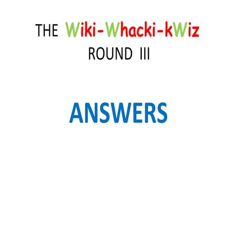 Round 1 Answers | PPT