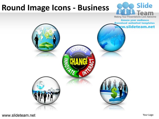 Round image icons ideas concepts icons powerpoint presentation templates.