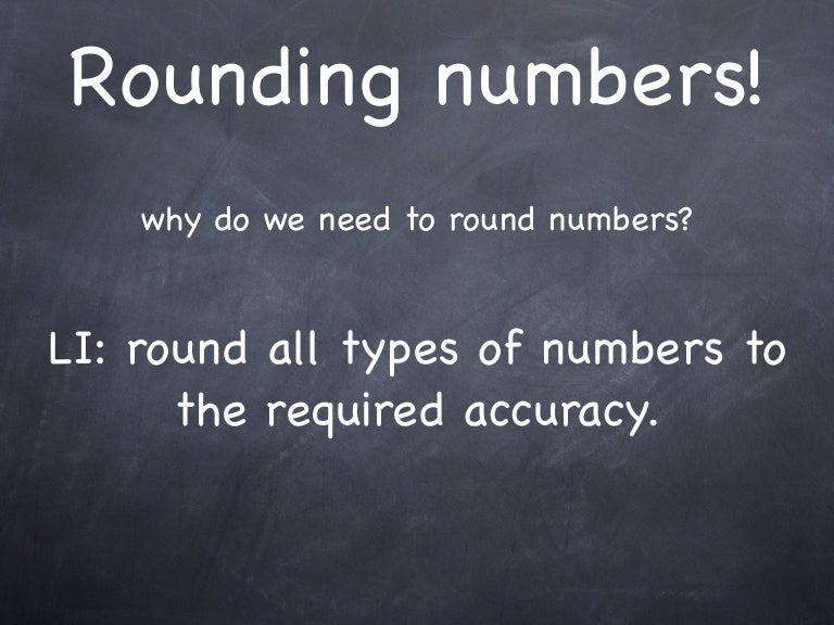 Rounding Numbers