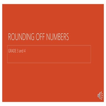 Rounding off numbers