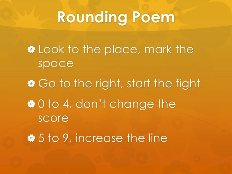 Rounding poem