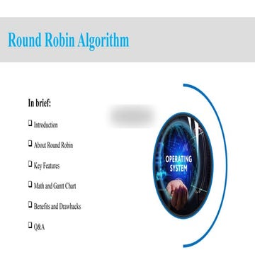 Round Robin Algorithm Powerpoint Slide in Operating System