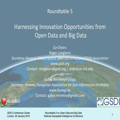 DGI 2015 Roundtable 5 Co-chair's presentation