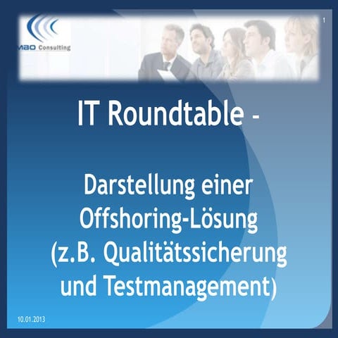 Roundtable - Erfolgreiche Offshoring Lösungen 