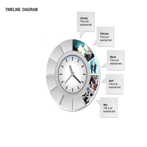 Round Timeline Photos Diagram