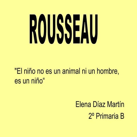Presentación de Rousseau