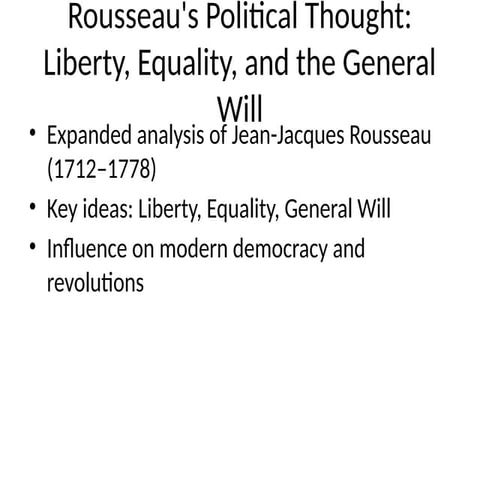Jean jacques rousseau | PPTX