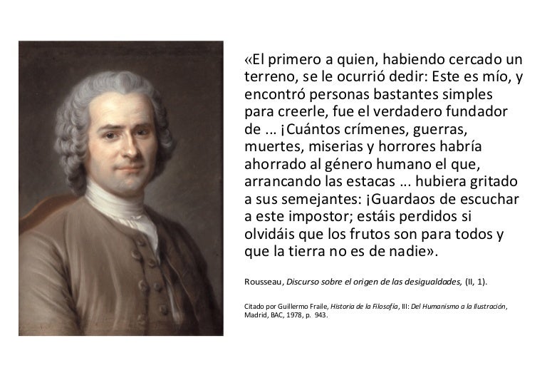 Rousseau, Los males de la propiedad privada.