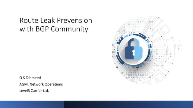Route Leak Prevension with BGP Community