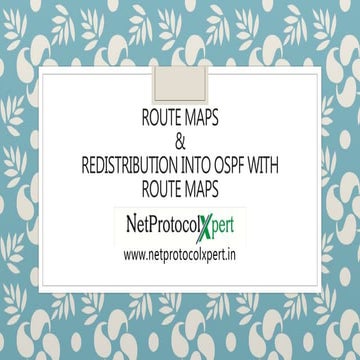 Route Maps & Redistribution into OSPF with Route Maps