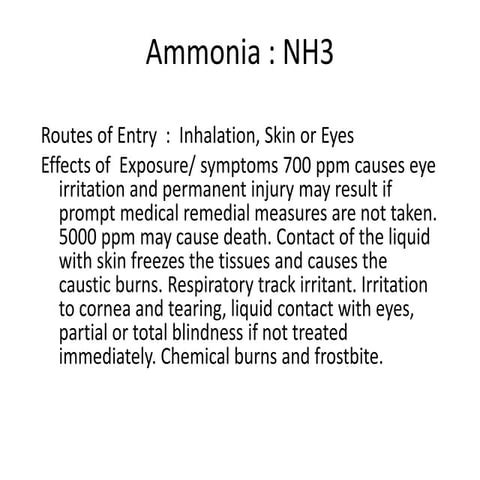 Route of entry efffects by diffrent chemicals & PPE