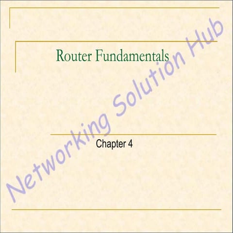 Router Fundamentals
