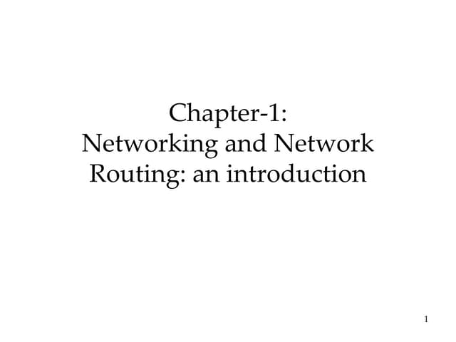 Routers and planes