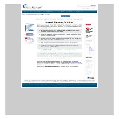 Certexams.com Network Simulator with Designer for CCNA | PDF
