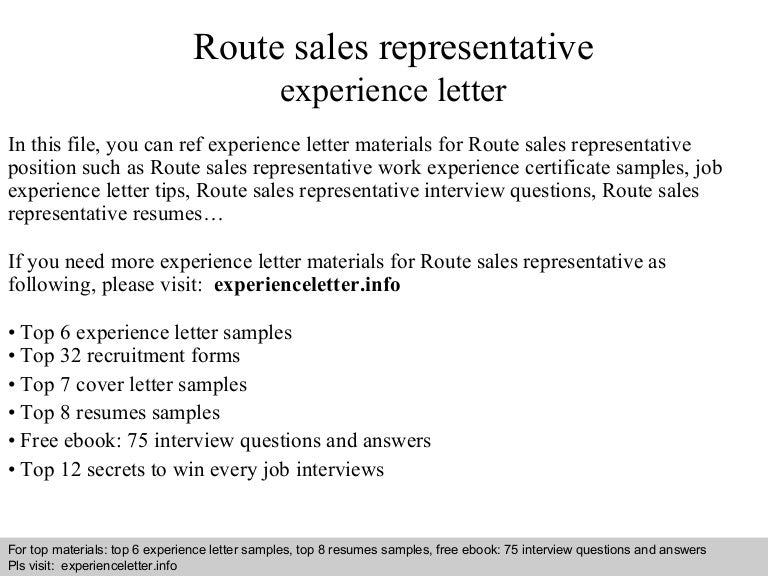 route sales representative