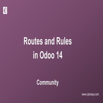 Routes and Rules in Odoo 14 | Odoo Community Edition