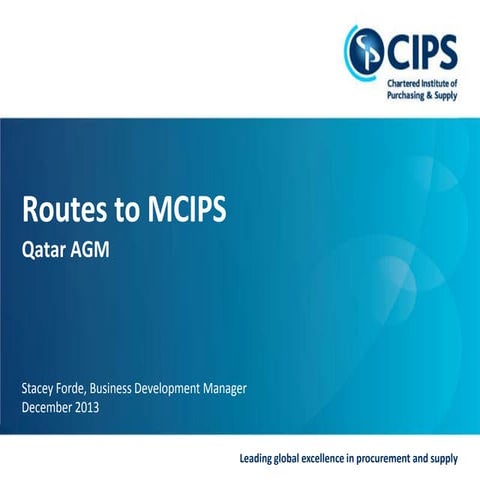 Routes to mcips
