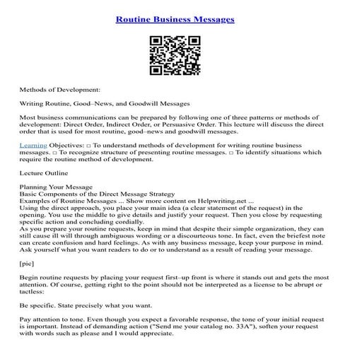 What Is A Routine Business Message? – HGCGXU