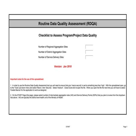 Routine data quality assessment tool june 2008