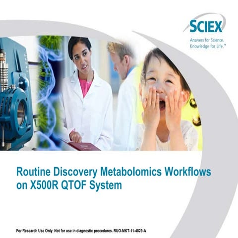 Routine Discovery Metabolomics Workflows on X500R QTOF System
