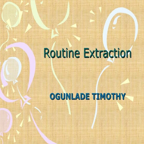 Routine extraction