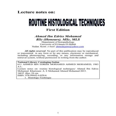 Routine histological techniques