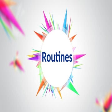 ROUTINES FOR STUDENTS OF FIRST GRADE OF EDUCATION | PPTX