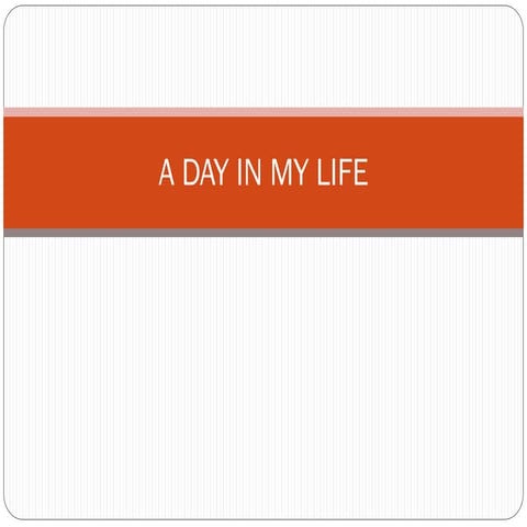 A day in my life
