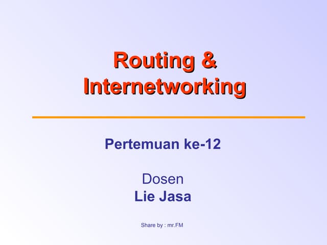 Routing dan-internetworking