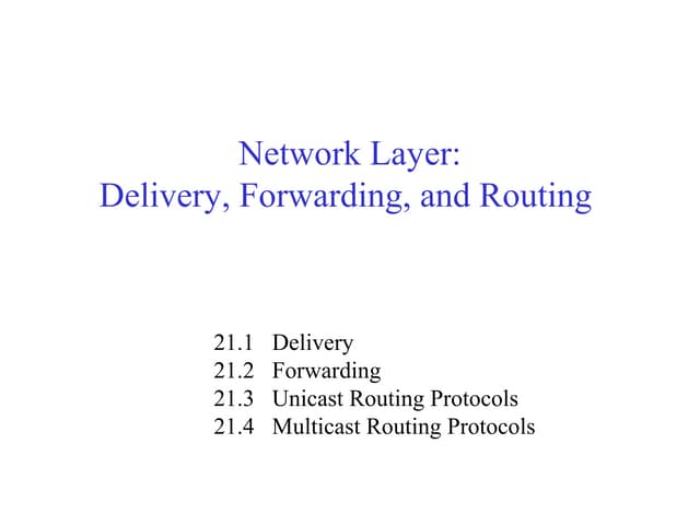 Routing protocols-network-layer