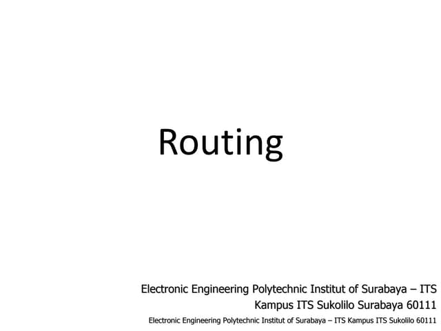 Routing 7 | PPT