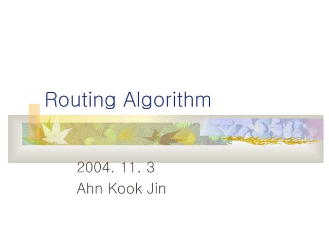 Routing algorithm