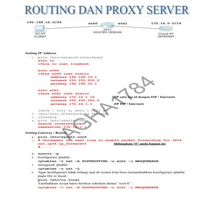 Routing dan proxy debian