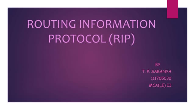 Routing information protocol