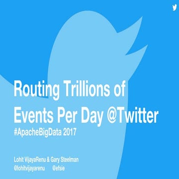 Routing trillion events per day @twitter