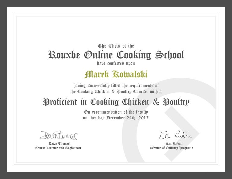 Cooking Chicken & Poultry Course