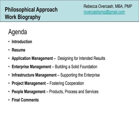 Rebecca Overcash Work Biography